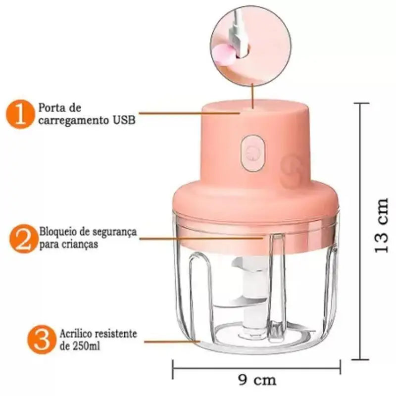 Mini Processador de Alimentos - ProcessaMax