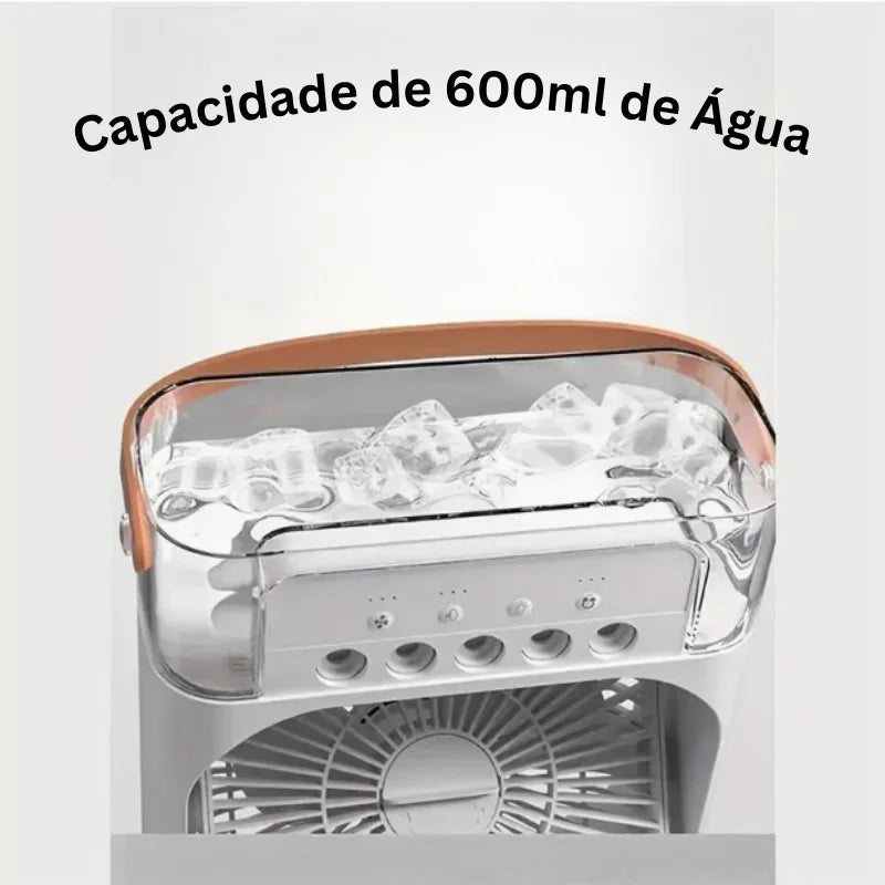 Ventilador Umidificador Portátil 3 em 1